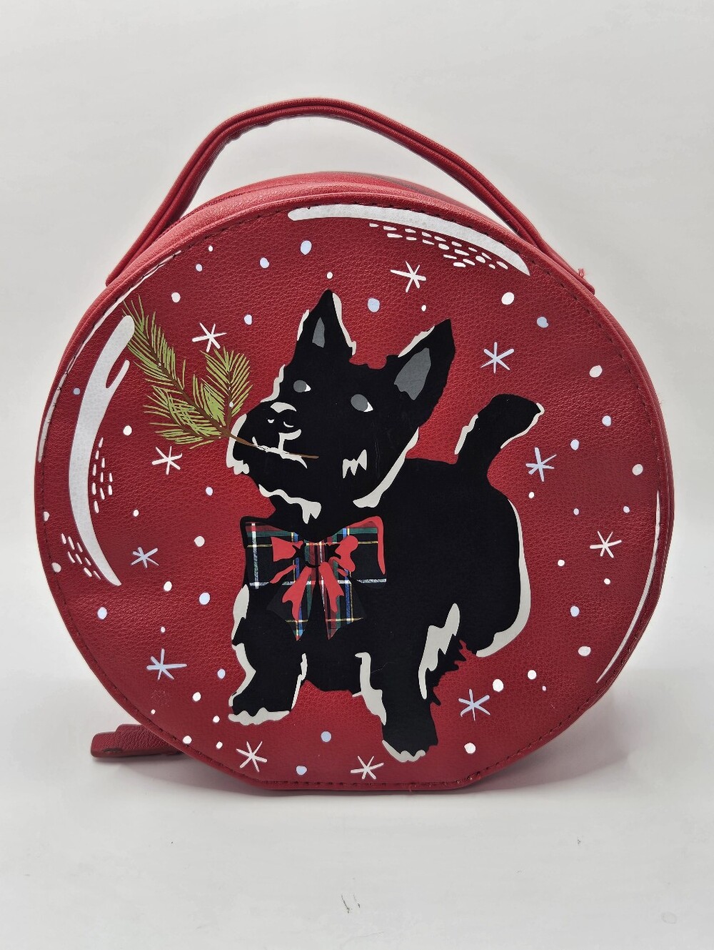 Vera Bradley Red Holiday Dog Carry Case - Festive Scottie Design